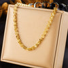 Wholesale Stainless Steel Retro Fashion Personality Gold Plated Chain Necklace For Women