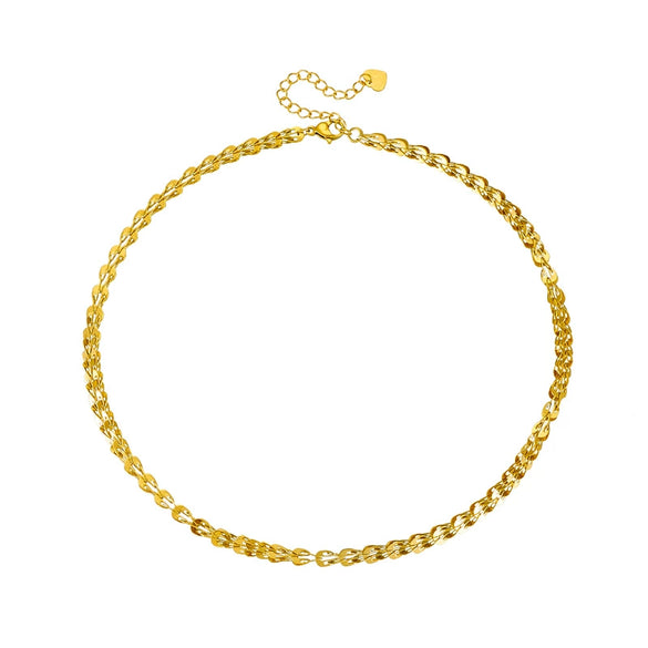 Wholesale Stainless Steel Retro Fashion Personality Gold Plated Chain Necklace For Women