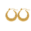 Wholesale Stainless Steel Retro Fashion Plant Flowers Pattern Electroplated Women's Ear Buckles