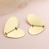 Wholesale Stainless Steel Retro Geometric Asymmetric Love Hollow Stitching Heart Shape Electroplating Women's Earrings