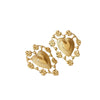 Wholesale Stainless Steel Retro Geometric Asymmetric Love Hollow Stitching Heart Shape Electroplating Women's Earrings