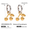 Wholesale Stainless Steel Retro Geometric Cherry Pendant Earrings Jewelry For Women