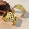 Wholesale Stainless Steel Retro Geometric Cshaped Open Bracelet For Women With Electroplating