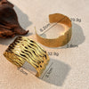 Wholesale Stainless Steel Retro Geometric Cshaped Open Bracelet For Women With Electroplating