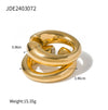 Wholesale Stainless Steel Retro Geometric Ear Clip Earrings Without Ear Holes Electroplating