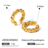 Wholesale Stainless Steel Retro Geometric Ear Clip Earrings Without Ear Holes Electroplating