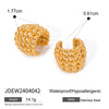 Wholesale Stainless Steel Retro Geometric Ear Clip Earrings Without Ear Holes Electroplating