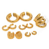 Wholesale Stainless Steel Retro Geometric Ear Clip Earrings Without Ear Holes Electroplating