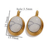 Wholesale Stainless Steel Retro Geometric Handmade Natural Stone Inlay Jewelry Pendant For Necklace And Bracelet