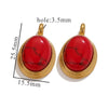 Wholesale Stainless Steel Retro Geometric Handmade Natural Stone Inlay Jewelry Pendant For Necklace And Bracelet
