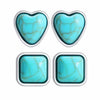 Wholesale Stainless Steel Retro Geometric Heart Earrings Electroplated