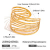 Wholesale Stainless Steel Retro Geometric Irregular Lines Hollow Bracelet With 18K Gold Electroplating For Women