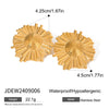 Wholesale Stainless Steel Retro Geometric Leaf Earrings Set For Women