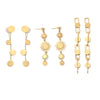 Wholesale Stainless Steel Retro Gold Round Tassel Geometric Women's Earrings With Electroplating