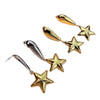 Wholesale Stainless Steel Retro Minimalist Geometric Star Earrings Electroplated