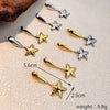 Wholesale Stainless Steel Retro Minimalist Geometric Star Earrings Electroplated