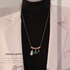 Wholesale Stainless Steel Retro Oil Drop Love Butterfly Heart Shape Pendant Necklace