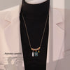 Wholesale Stainless Steel Retro Oil Drop Love Butterfly Heart Shape Pendant Necklace