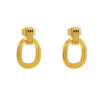 Wholesale Stainless Steel Retro Round Geometric Electroplated Women's Earrings