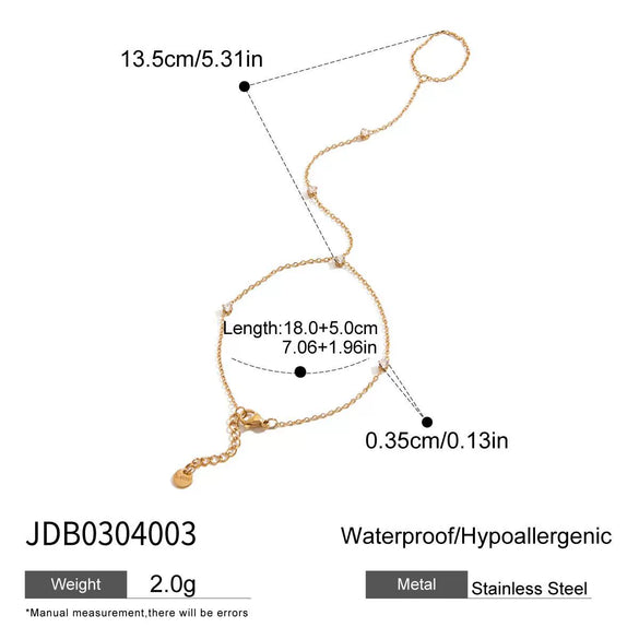 Wholesale Stainless Steel Rhinestone Buckle Bracelet For Women Geometric Shape Electroplated Light Luxury High End Jewelry
