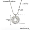 Wholesale 316L Stainless Steel Rhinestone Donut Jewelry Set With Electroplating Earrings And Necklaces For Women In Fashion And Geometric Style