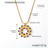 Wholesale 316L Stainless Steel Rhinestone Donut Jewelry Set With Electroplating Earrings And Necklaces For Women In Fashion And Geometric Style