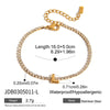 Wholesale Stainless Steel Rhinestone Letter Geometric Bracelet For Women With Electroplating Light Luxury High End Non Fading Jewelry