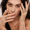 Wholesale Stainless Steel Rhombus Pattern Light Luxury Style Electroplating Women's Ring