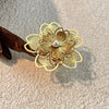 Wholesale Stainless Steel Ring Cut Out Flower Antique Minimalist Geometric Style With Electroplating