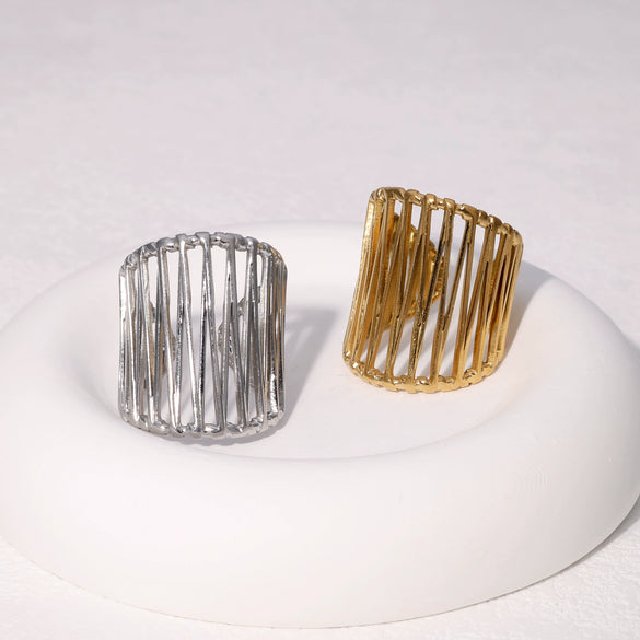 Wholesale Stainless Steel Ring For Women Fashionable Light Luxury Nonfading Electroplated