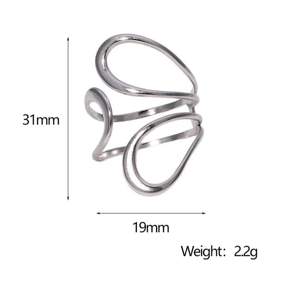 Wholesale Stainless Steel Ring For Women Fashionable Luxury Style Electroplated Live Mouth Non Fading