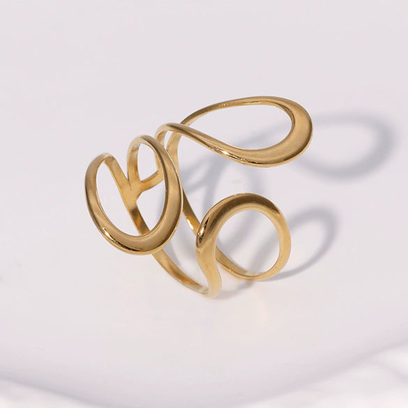 Wholesale Stainless Steel Ring For Women Fashionable Luxury Style Electroplated Live Mouth Non Fading