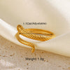 Wholesale Stainless Steel Ring For Women Geometric Hammer Chain Cross Opening Electroplated