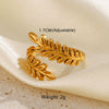 Wholesale Stainless Steel Ring For Women Geometric Hammer Chain Cross Opening Electroplated