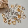 Wholesale Stainless Steel Ring For Women With Wave And Geometric Patterns Electroplated