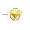 Wholesale Stainless Steel Ring Geometric Heartshaped Electroplated Design For Women