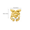 Wholesale Stainless Steel Ring Geometric Heartshaped Electroplated Design For Women