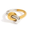 Wholesale Stainless Steel Ring Geometric Style Electroplating Jewelry For Women