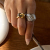 Wholesale Stainless Steel Ring Geometric Style Electroplating Jewelry For Women