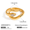 Wholesale Stainless Steel Ring Geometric Style Electroplating Jewelry For Women