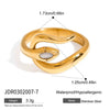 Wholesale Stainless Steel Ring Geometric Style Electroplating Jewelry For Women