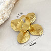 Wholesale Stainless Steel Ring Gold Plated With Cat's Eye Heart Flower Opening Design Natural Style