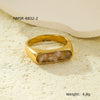 Wholesale Stainless Steel Ring Inlaid With Natural Stone French Retro Light Luxury Style For Women Electroplated