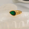 Wholesale Stainless Steel Ring Inlaid With Zirconium Electroplated 18K Gold Simple Snake Design For Women