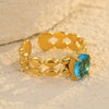 Wholesale Stainless Steel Ring Inlaid Zircon Light Luxury Style Electroplated For Women