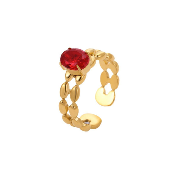 Wholesale Stainless Steel Ring Inlaid Zircon Light Luxury Style Electroplated For Women