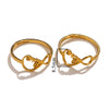 Wholesale Stainless Steel Ring Ins Cold Retro Style Round Shape 18K Gold Plated