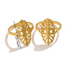 Wholesale Stainless Steel Ring Ins Cold Retro Style Round Shape 18K Gold Plated
