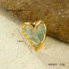 Wholesale Stainless Steel Ring 18K Gold Plated Inlaid With Natural Stone Geometric Light Luxury Style For Women