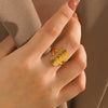 Wholesale Stainless Steel Ring Retro Geometric Star Moon Style Oil Pressure Electroplating For Women